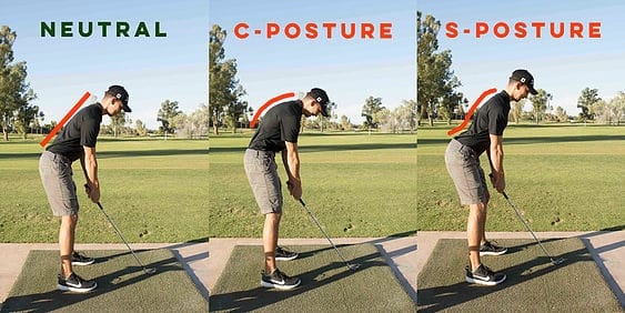 back pain with golf postures